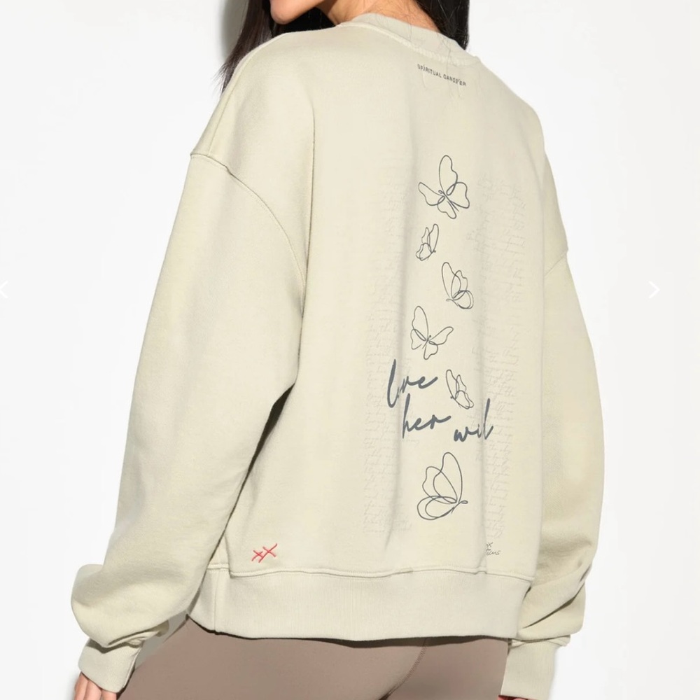 Spiritual Gangster x Atticus Wild La Brea Crew Sweatshirt Large NWT Desert Sage